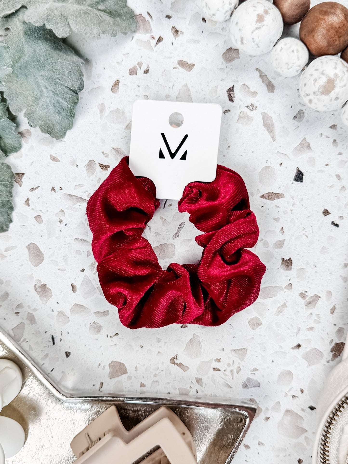 IN STOCK Velvet Scrunchie - Red