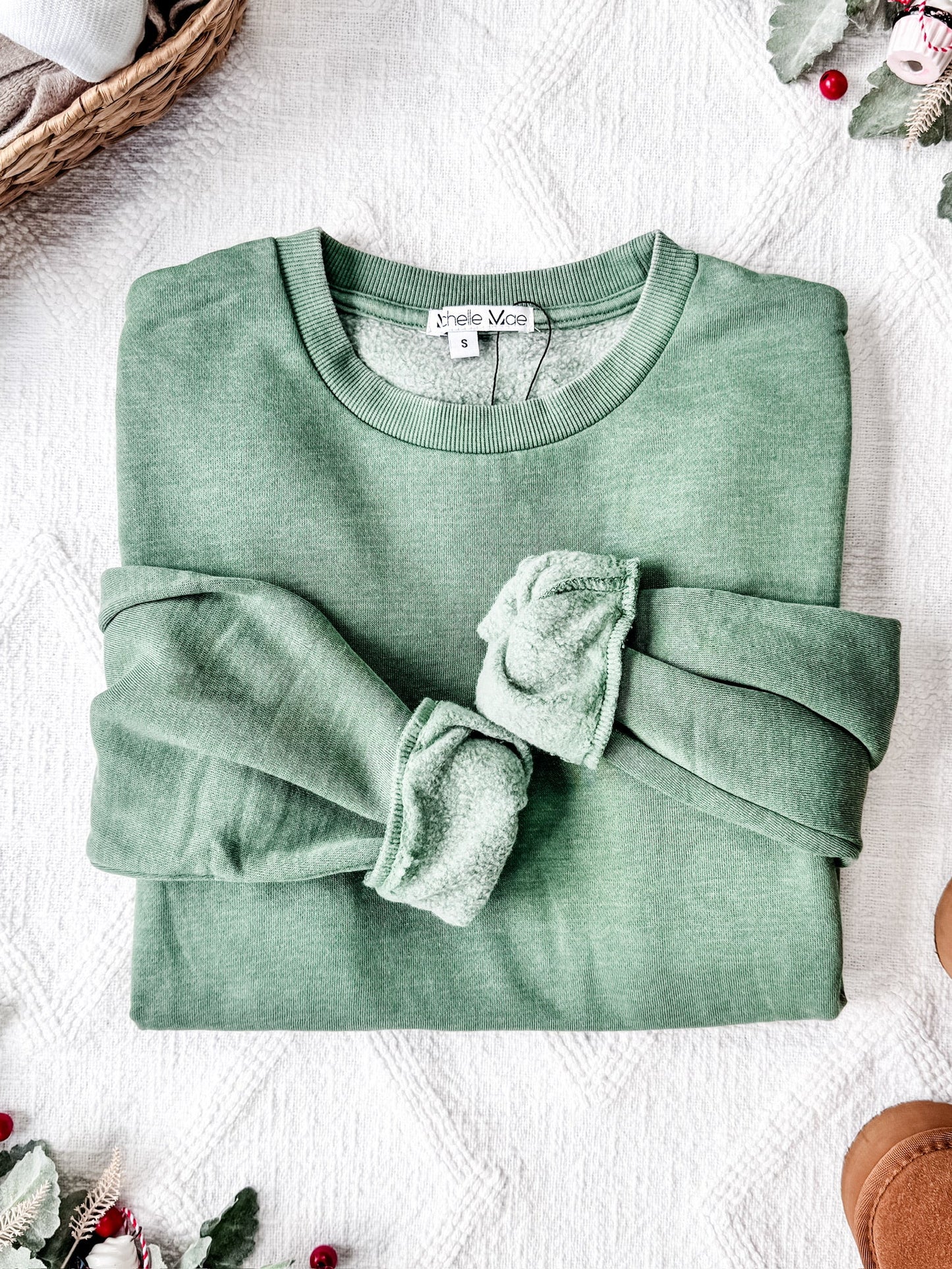 Vintage Wash Pullover - Sage FINAL SALE