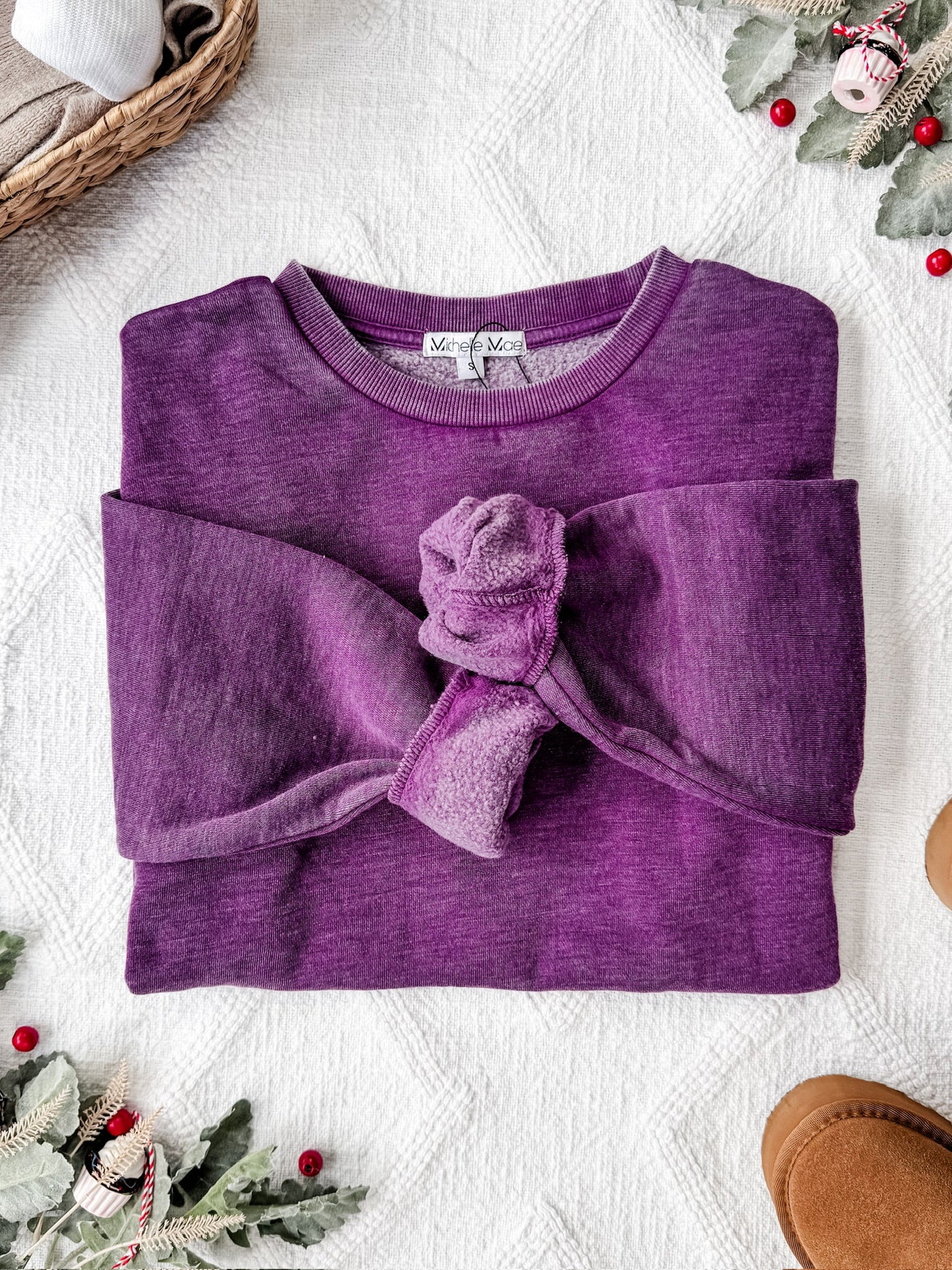 Vintage Wash Pullover - Purple FINAL SALE