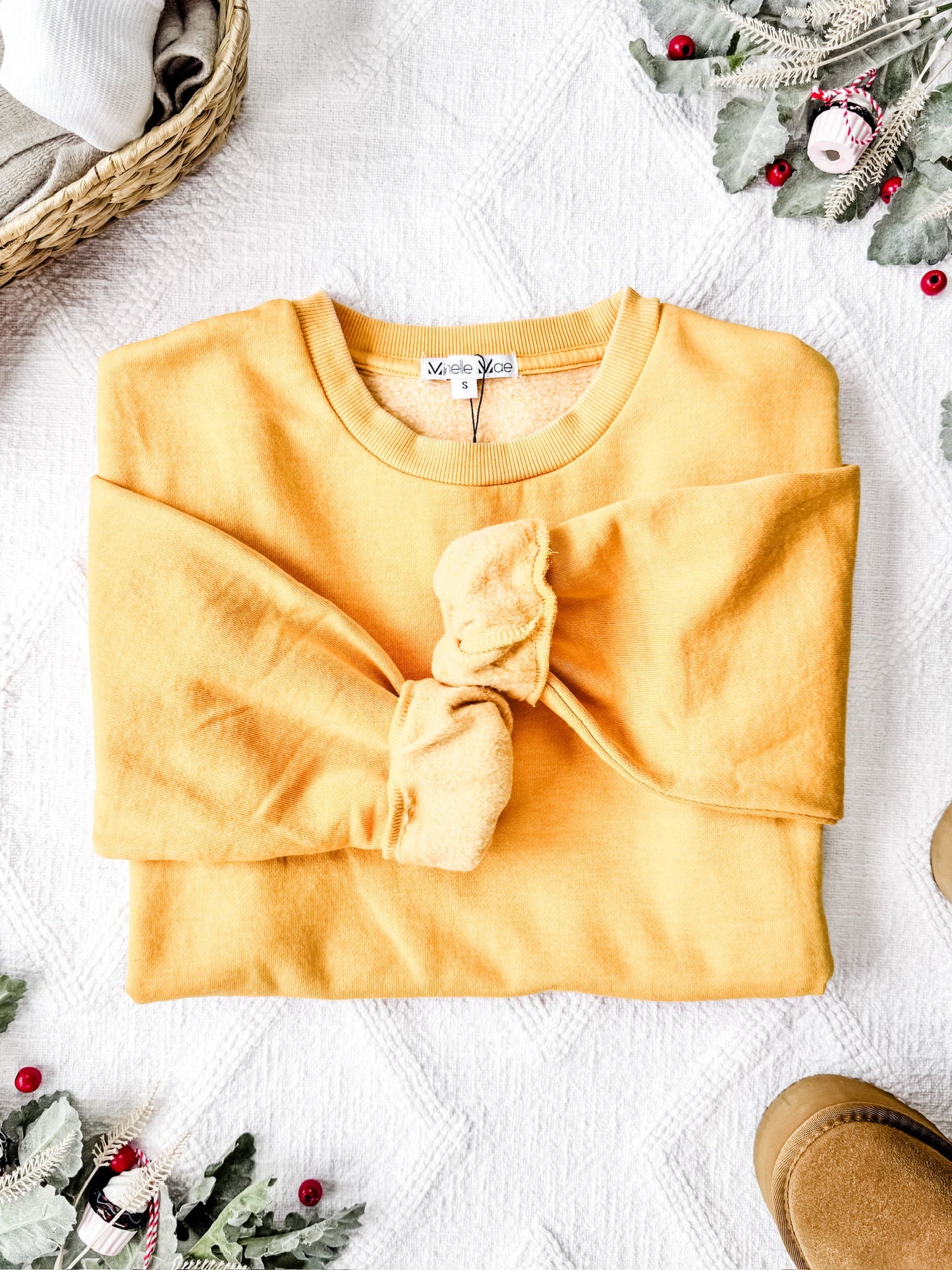 Vintage Wash Pullover - Mustard FINAL SALE