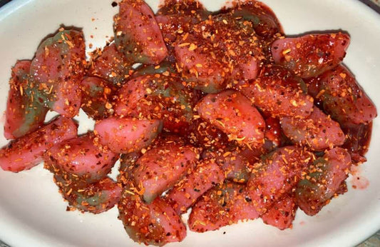 Chamoy/tajin sour watermelon slices