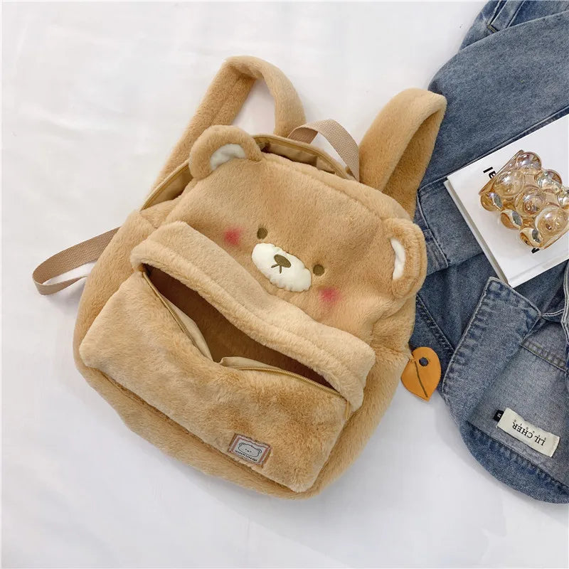 Blushing Bear Plush Backpack