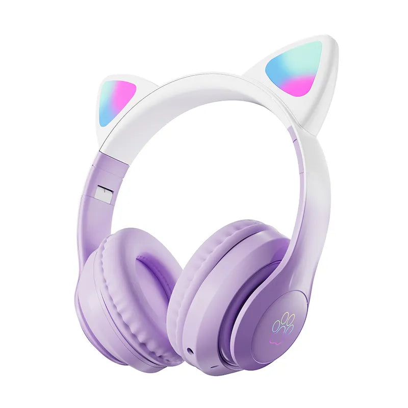 Cat Ears Gaming Headset with LED Lights