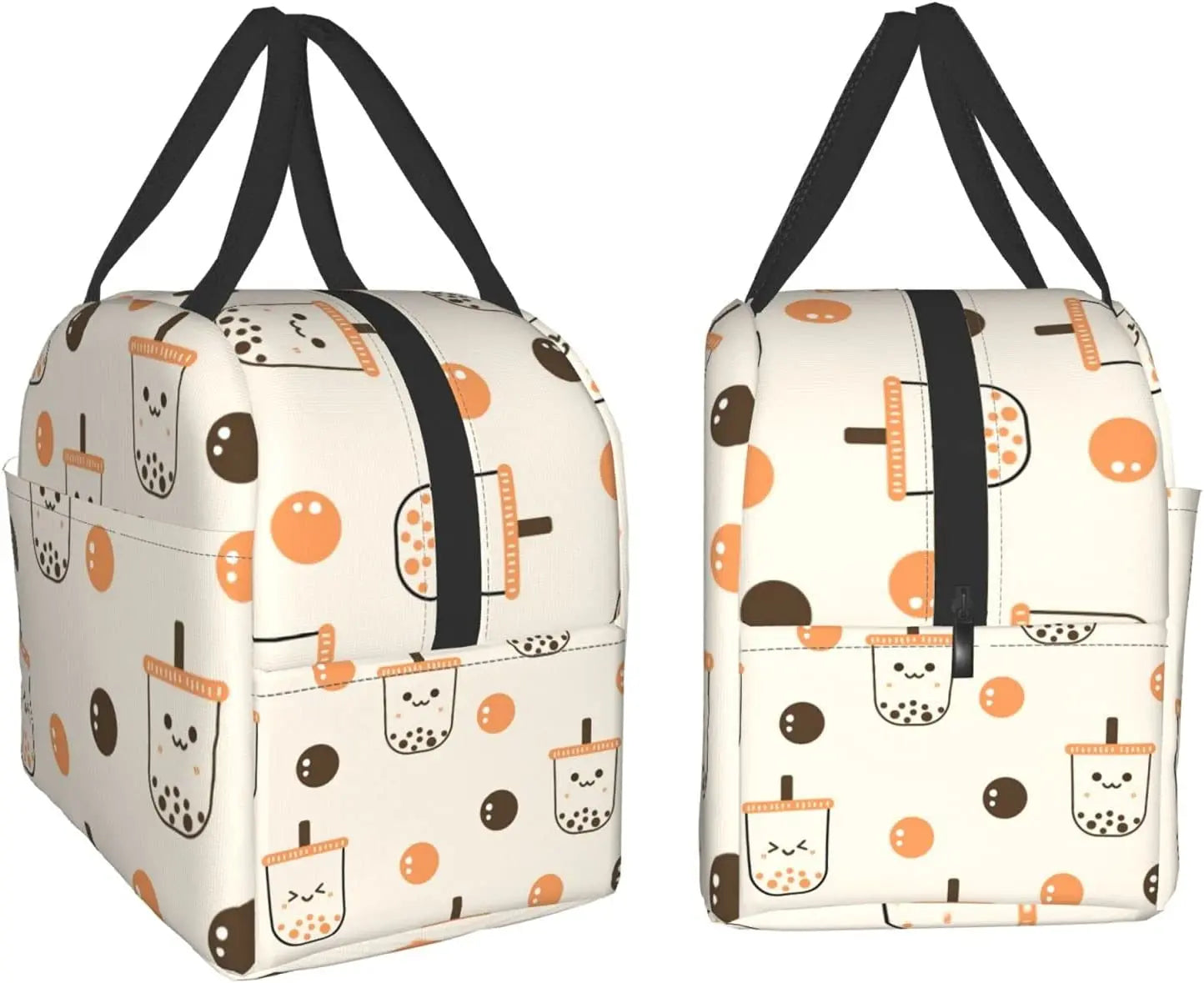 Boba Tea Print Insulated Lunch Bag