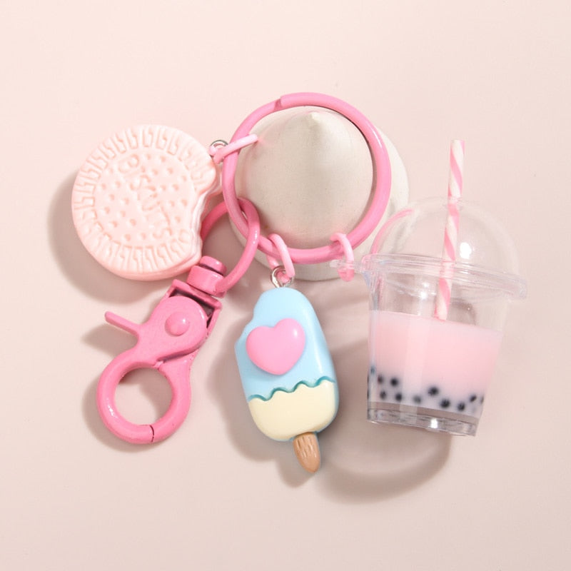 Bubble Tea & Sweets Keychain