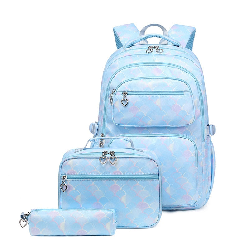 3 Pcs/Set Mermaid Backpack