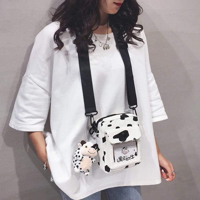 Cow Pattern Print Mini Shoulder Bag