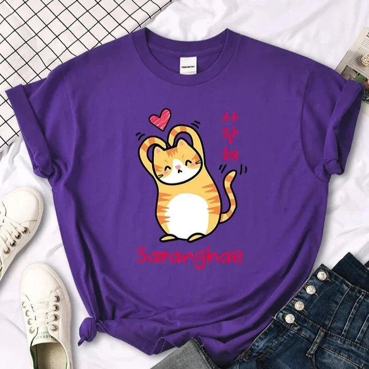 "Saranghae" Cat T-Shirt