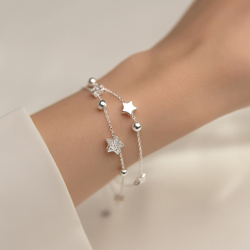 925 Sterling Silver Star Bracelet