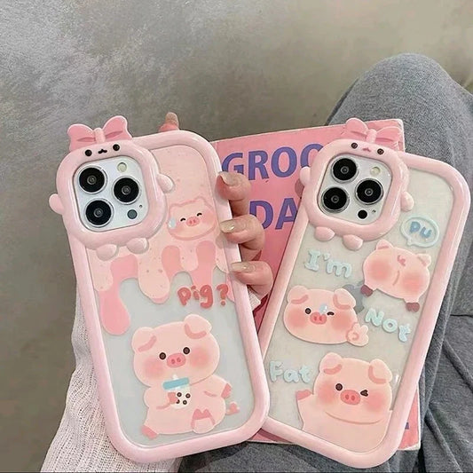 Kawaii Pigs iPhone Case