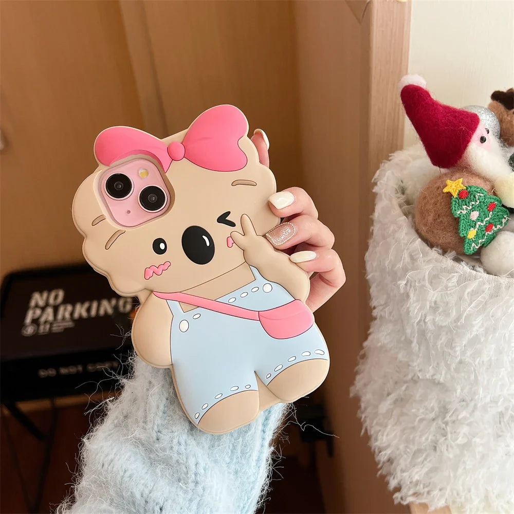 Pink Bow Koala iPhone Case