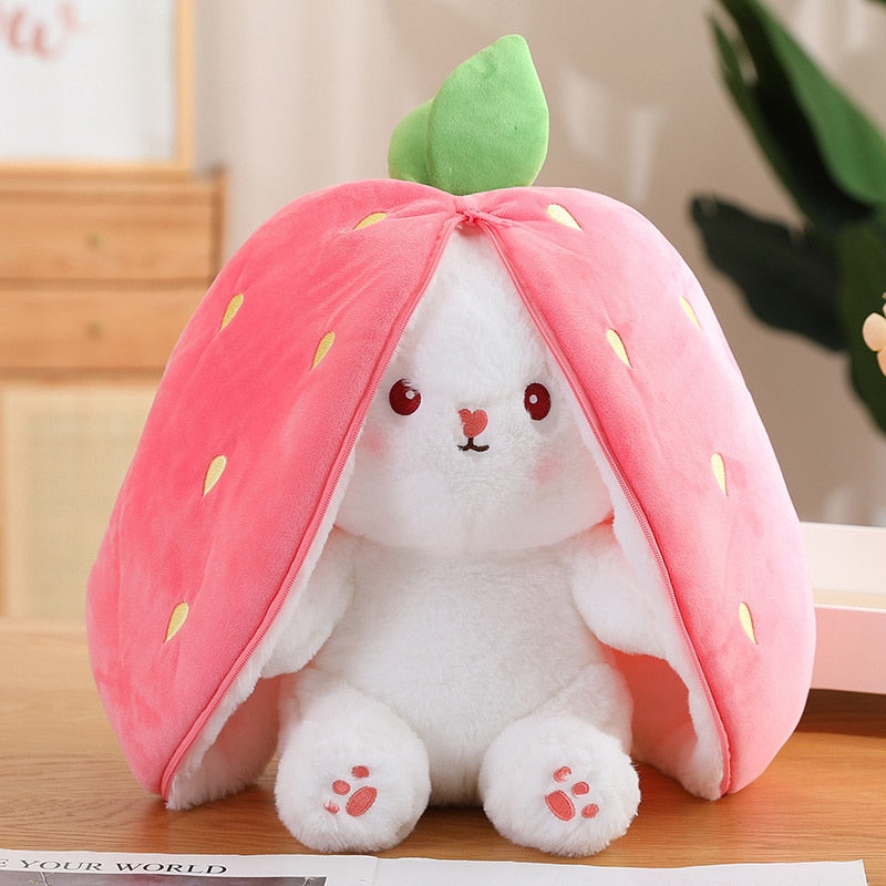 Carrot and Strawberry Bunny Plushies