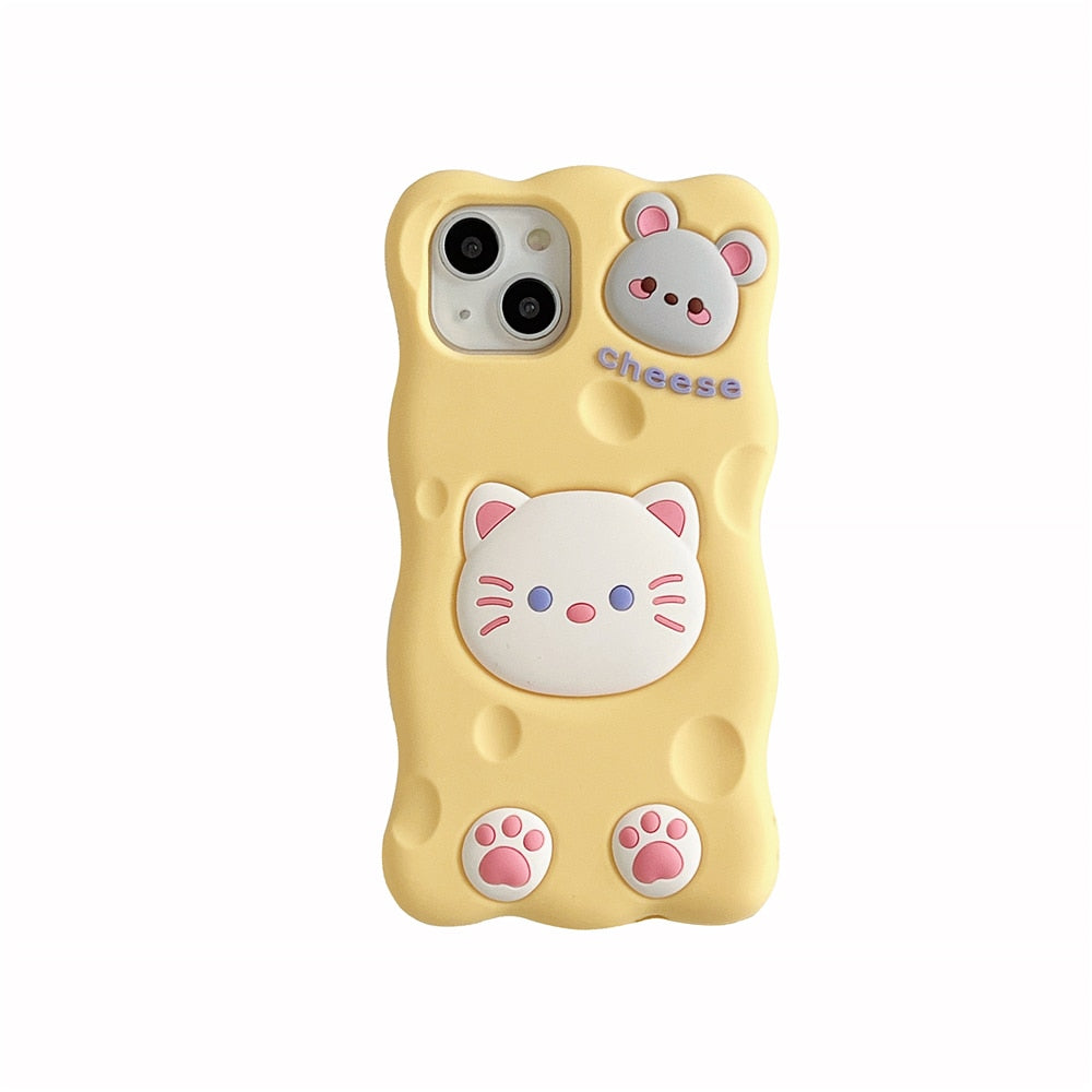 Cheese Cat & Mouse iPhone Cover