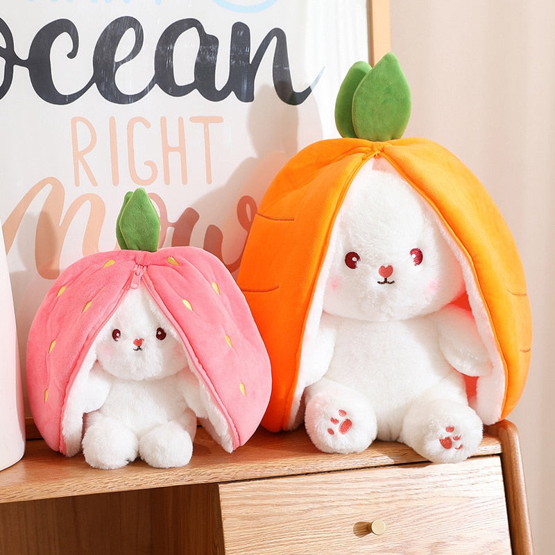 Carrot and Strawberry Bunny Plushies