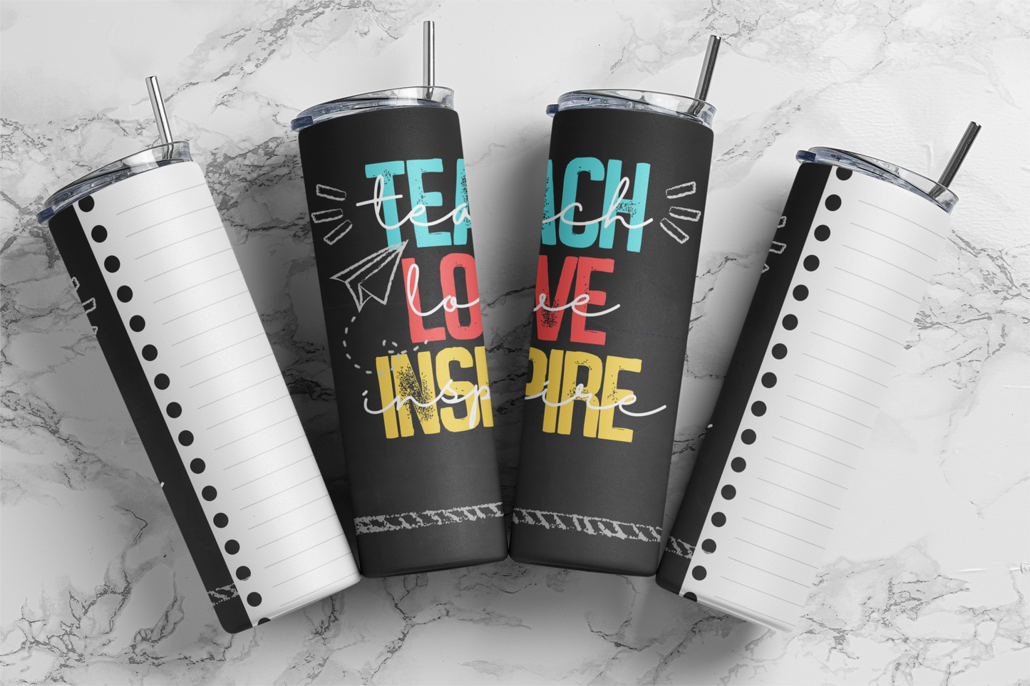 Teach Love Inspire Notebook Tumbler