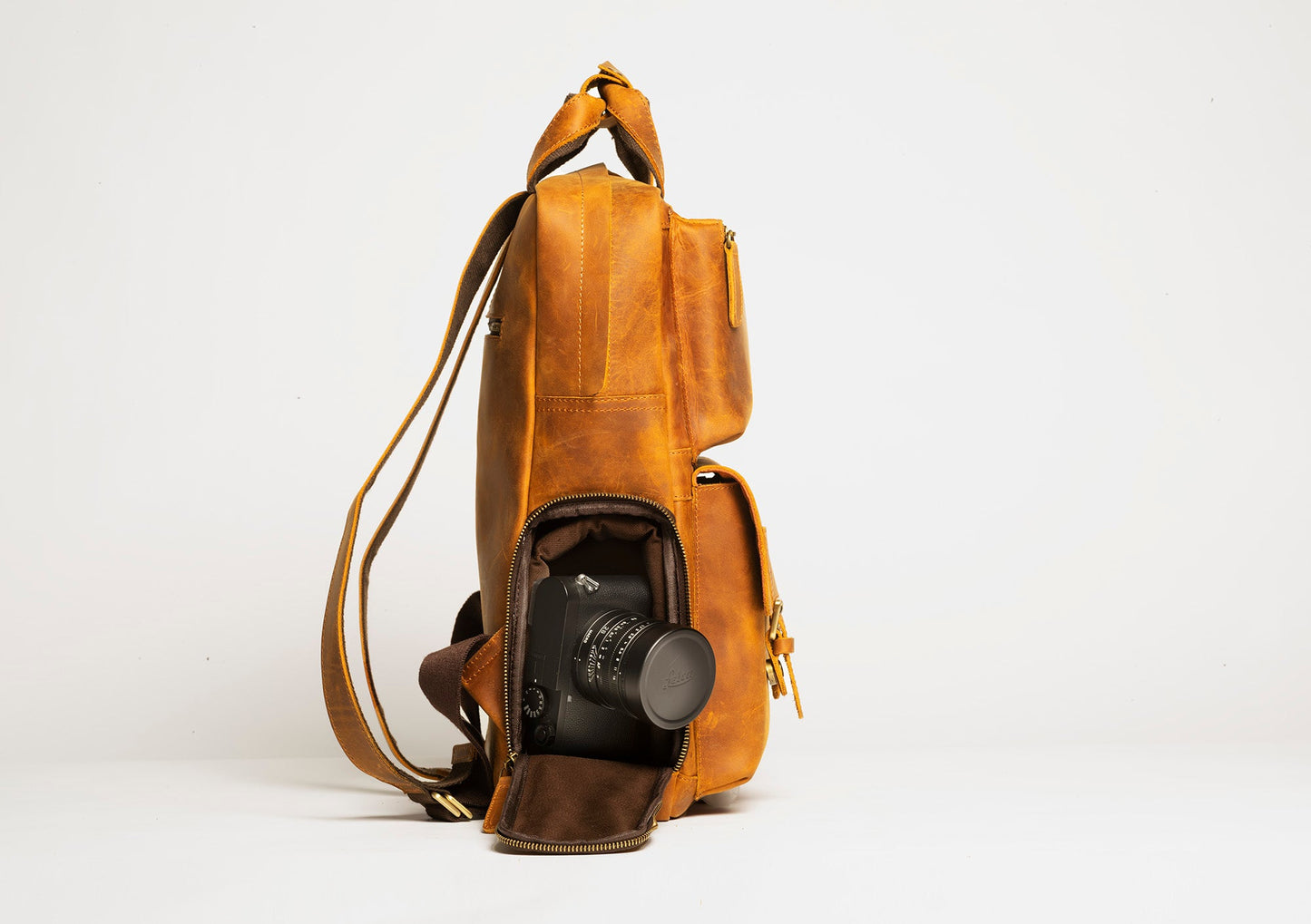 The MANN Bag | Large Capacity Leather Camera Backpack