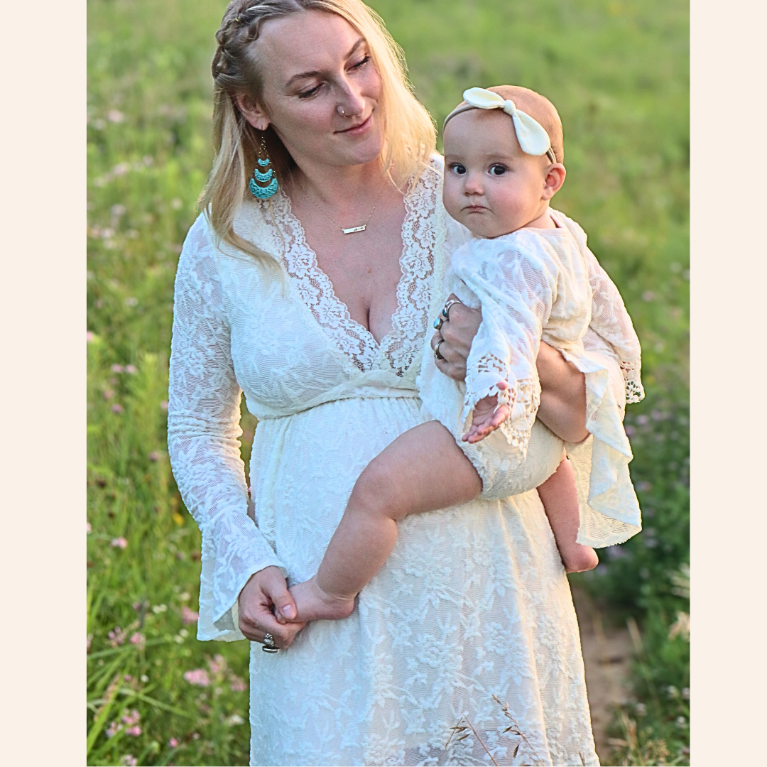 Ivory Lace Mommy & Me Dress - Infant