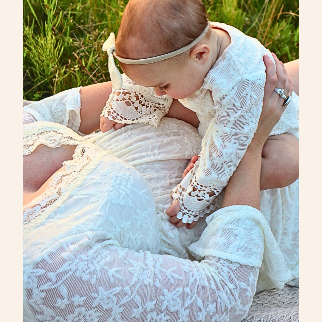 Ivory Lace Mommy & Me Dress - Infant