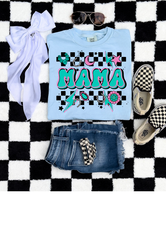 Preppy turquoise Mama Tee