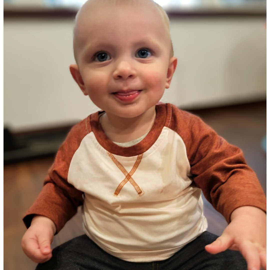 Raglan Baseball Tee Brown - Infant