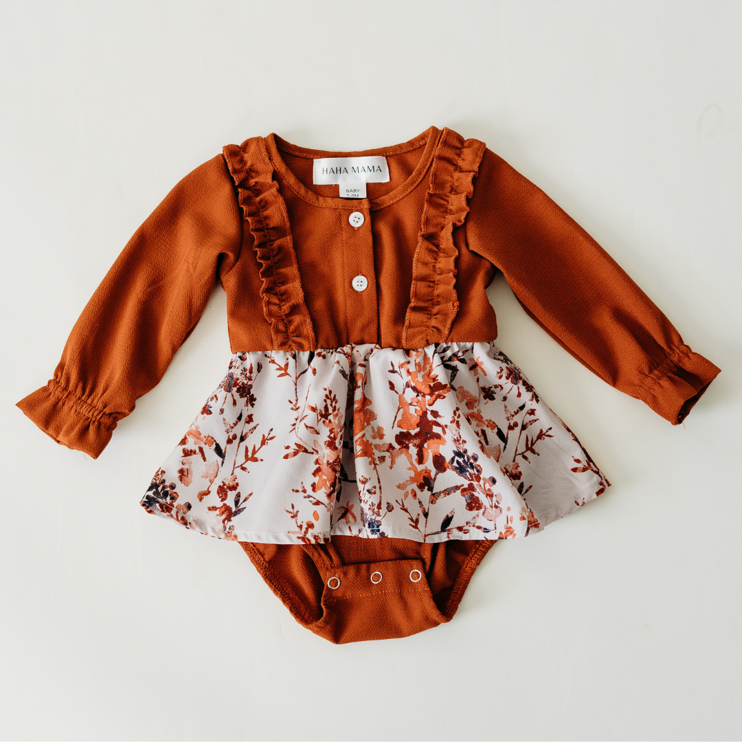 Toffee Brown Midi Mommy & Me Dress- Infant Size