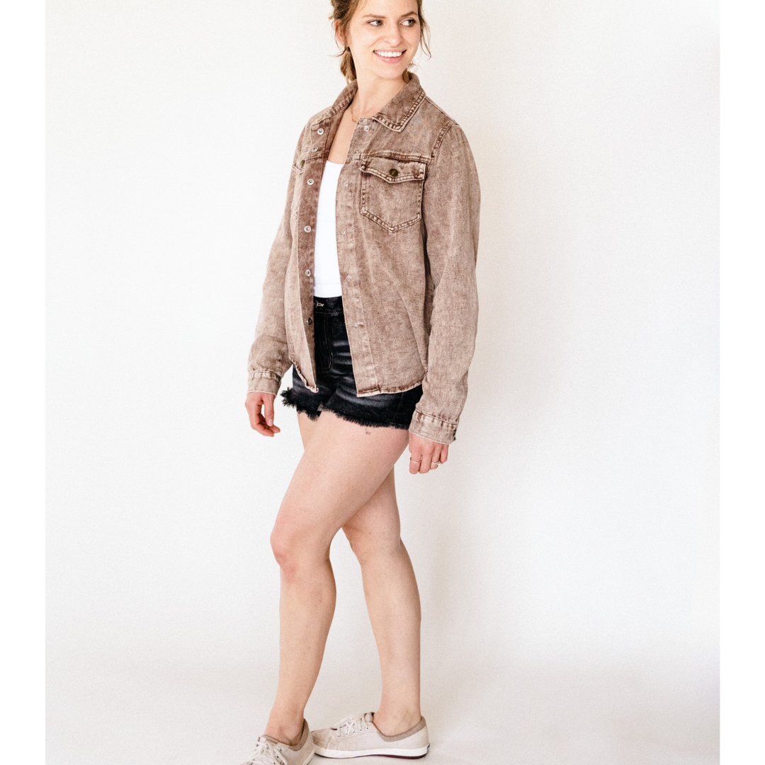 Brown Denim Jacket - Women