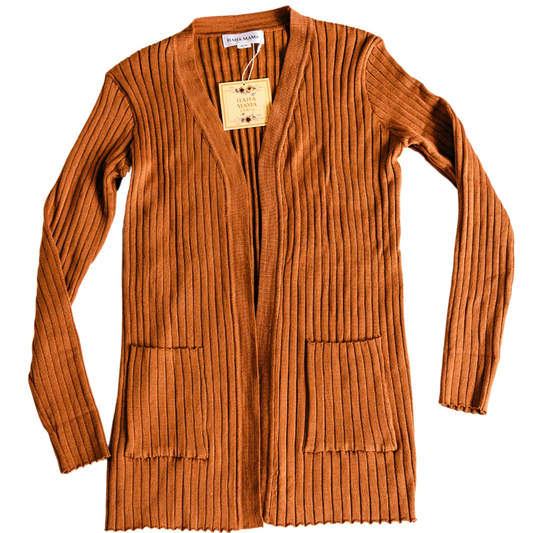 Camel Pocketed Cardigan - Women