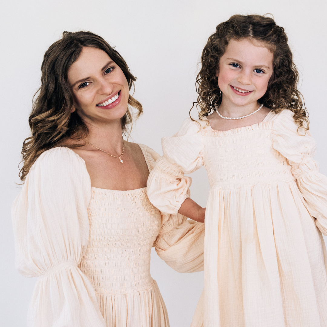 Muslin Puffed Sleeve Mommy & Me Dress - Women