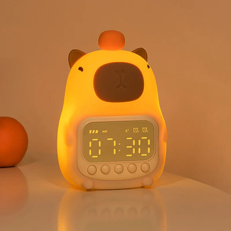 Capybara Night Light Alarm Clock