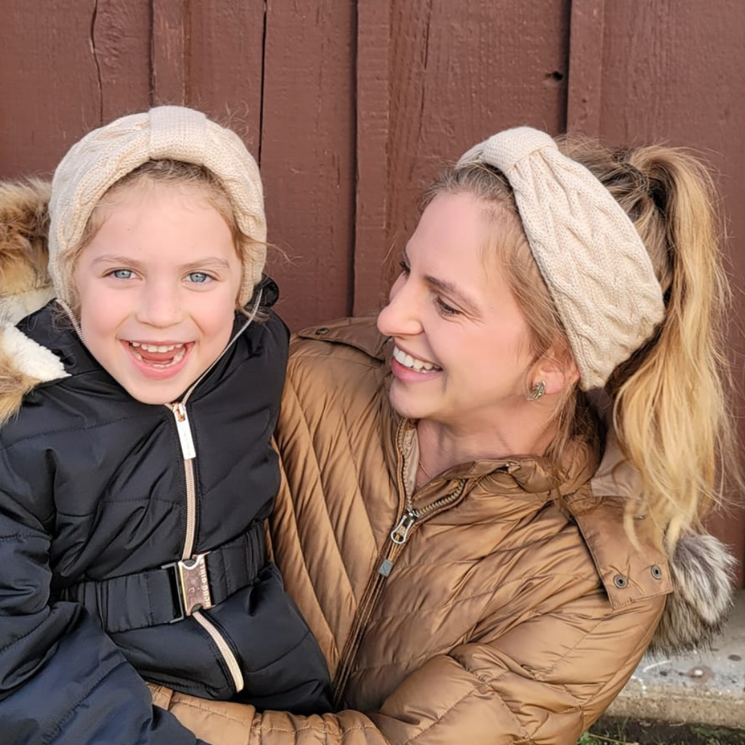 Matching Mommy & Me Ear Warmer Headbands- Beige