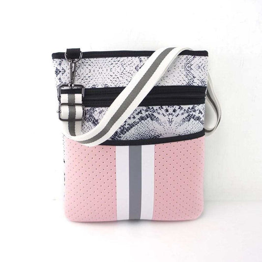 Pink Snake Neoprene Crossbody