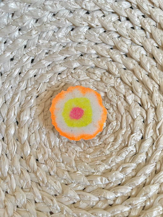 Pink/orange neon geode phone grip