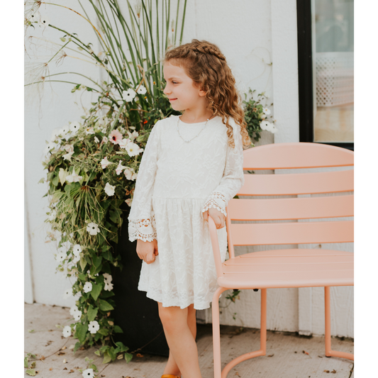 Ivory Lace Mommy & Me Dress - Child