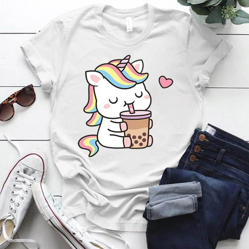 Boba Tea Unicorn T-Shirt