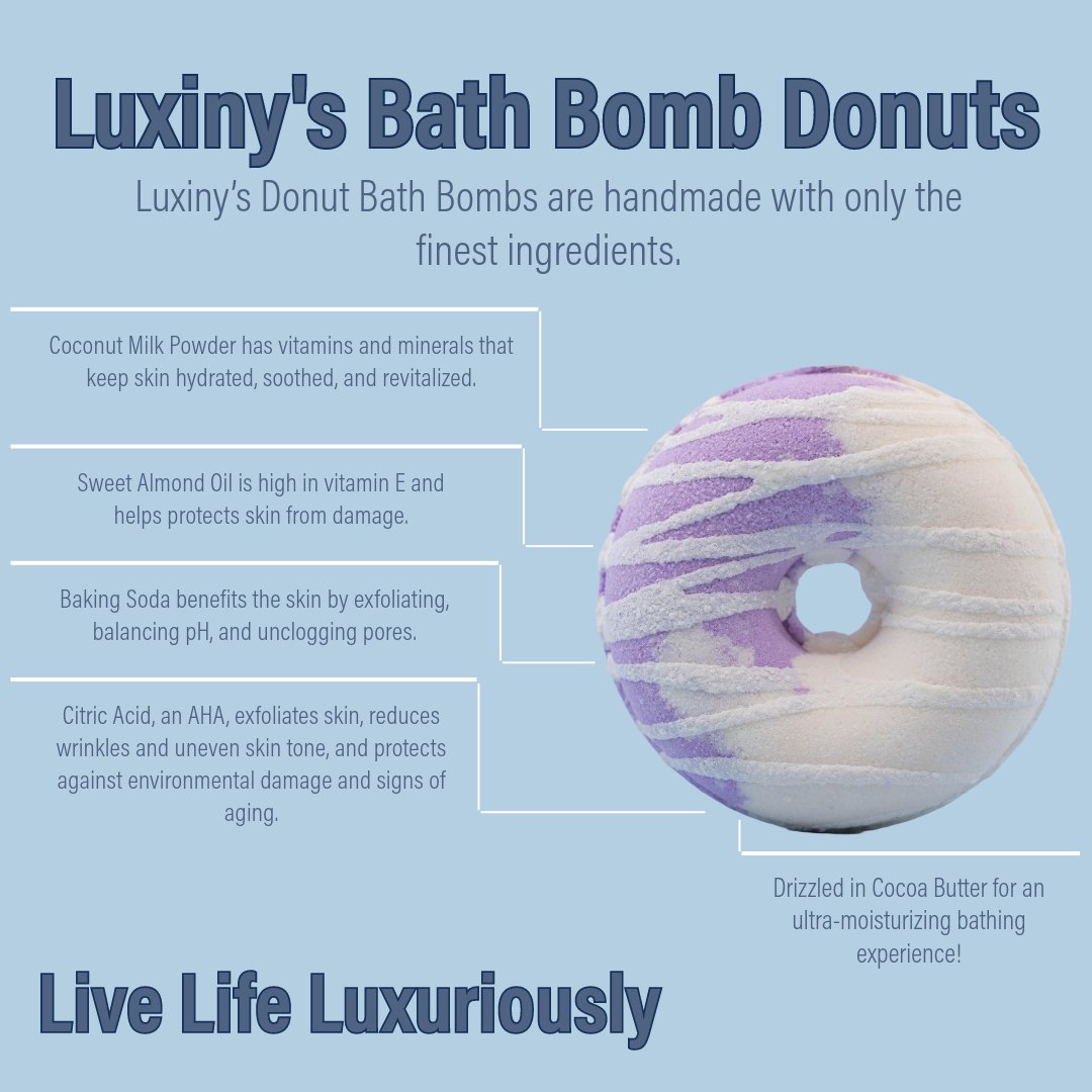 Bath Bomb | Black Raspberry Vanilla Bath Bomb | Donut Bath Bombs