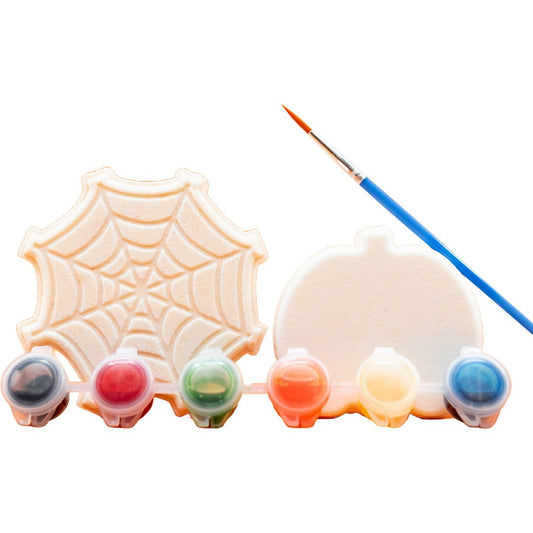 Halloween Paint Your Own Bath Bombs - Spider Web and Pumpkin