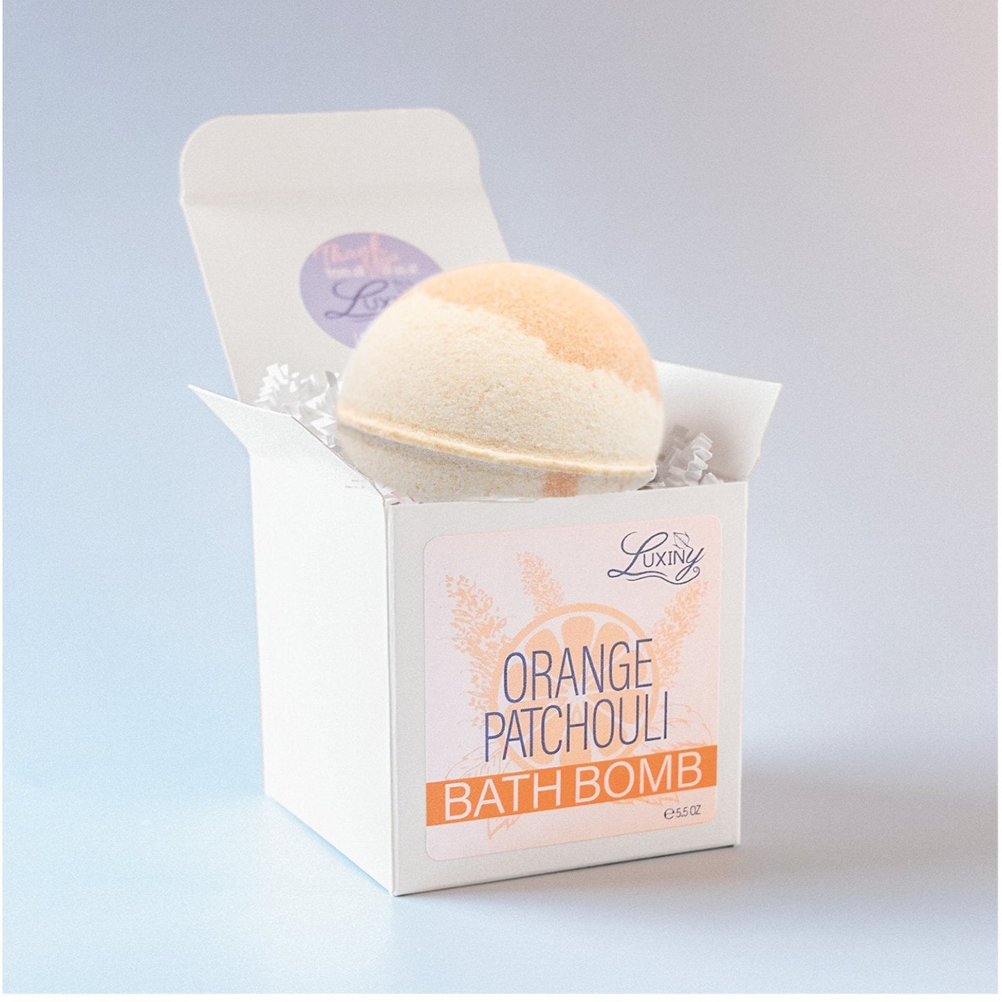 Bath Bomb | Orange and Patchouli | Bath Bombs Made with Essential Oils | 2.5" Round