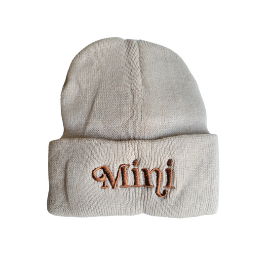 Matching Knit Hats- Mini- Beige