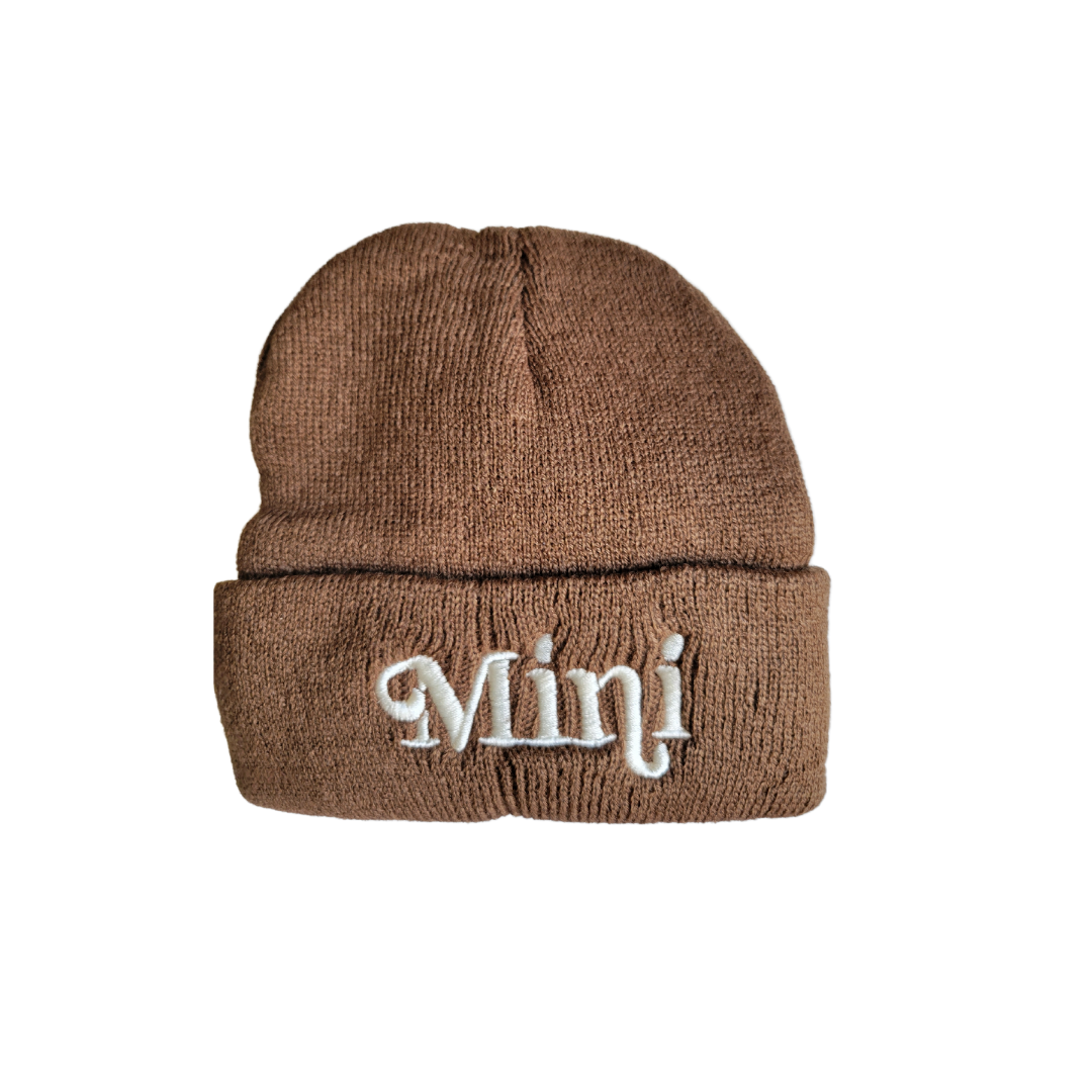 Matching Knit Hats- Mini- Dark Brown