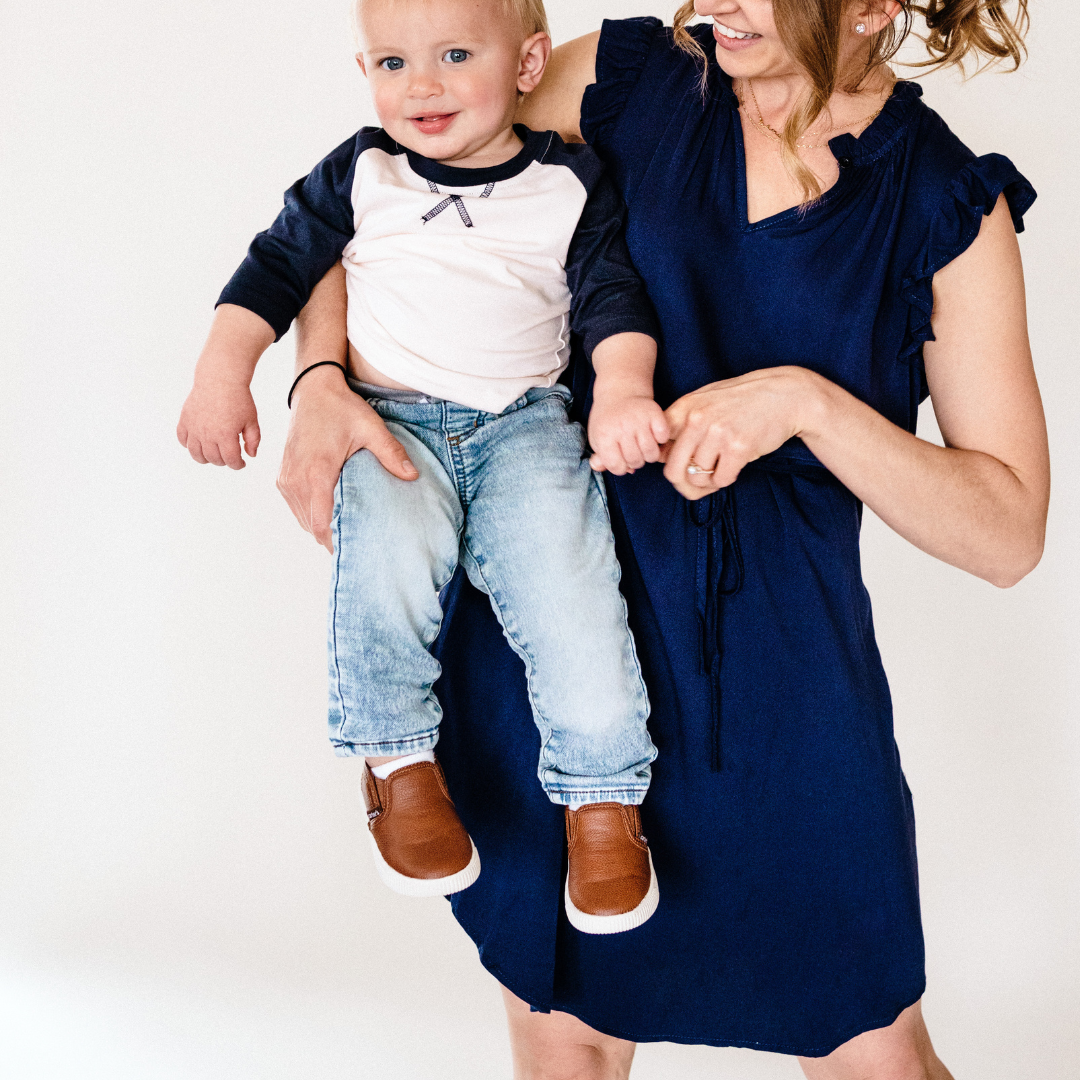 Raglan Baseball Tee Navy - Infant