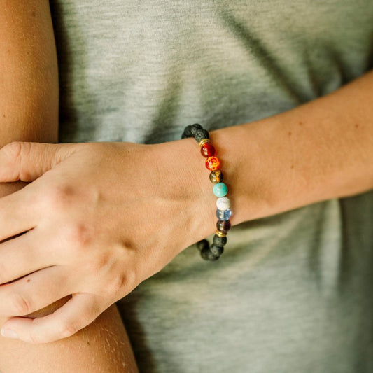 Multi-Colored Lava Stone Diffuser Bracelets - Oily BlendsMulti-Colored Lava Stone Diffuser Bracelets