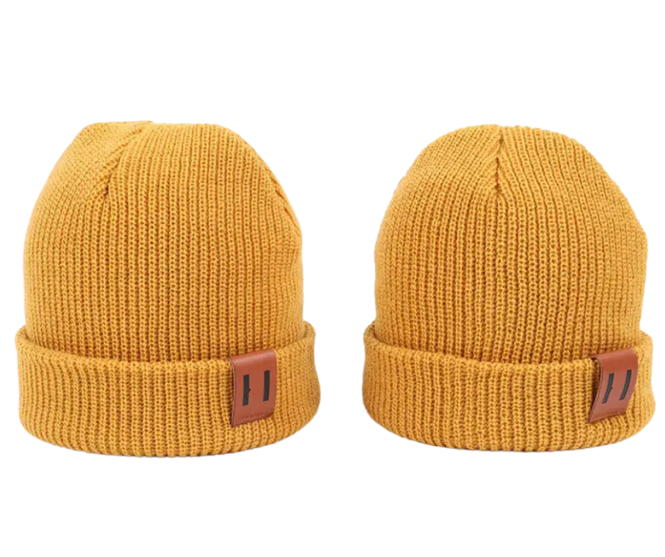 Mustard Yellow Beanies Mommy & Me- Set of Two