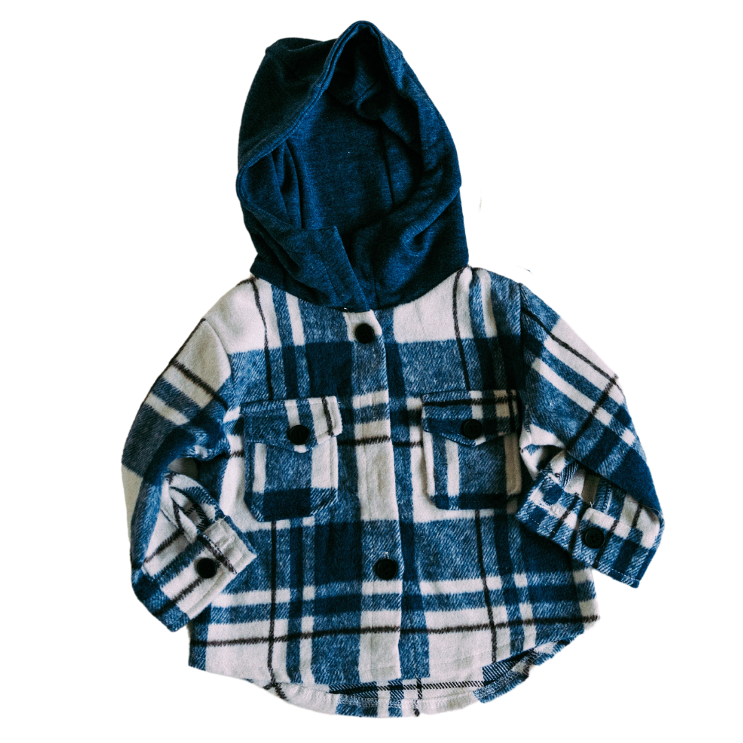 Navy Plaid Flannel - Child