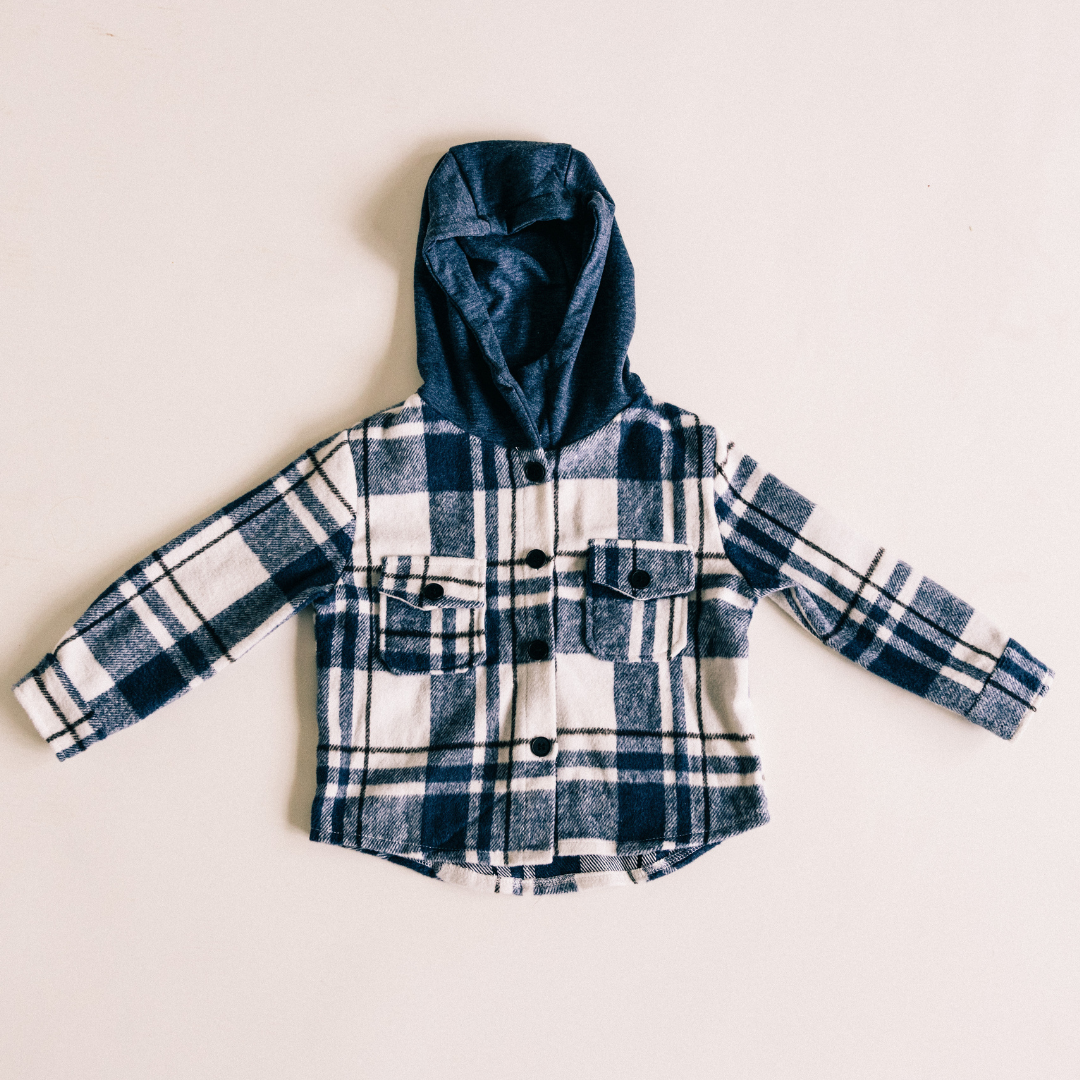 Navy Plaid Flannel - Child