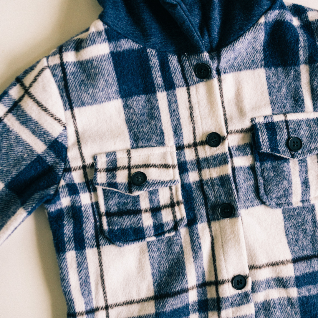 Navy Plaid Flannel - Child