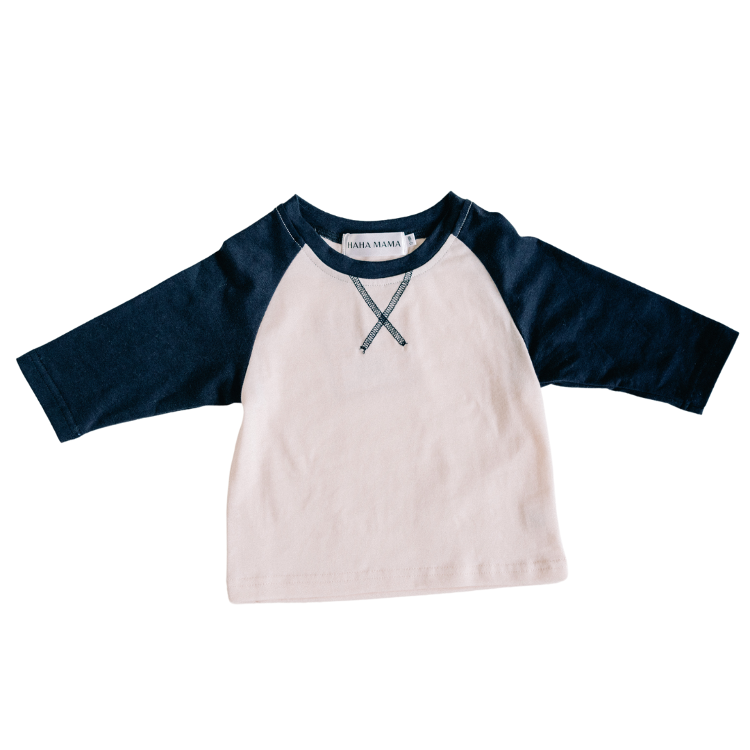 Raglan Baseball Tee Navy - Child