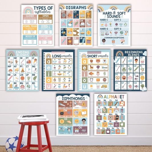 Phonics Foundations Kit: Boho 9 Poster Pack