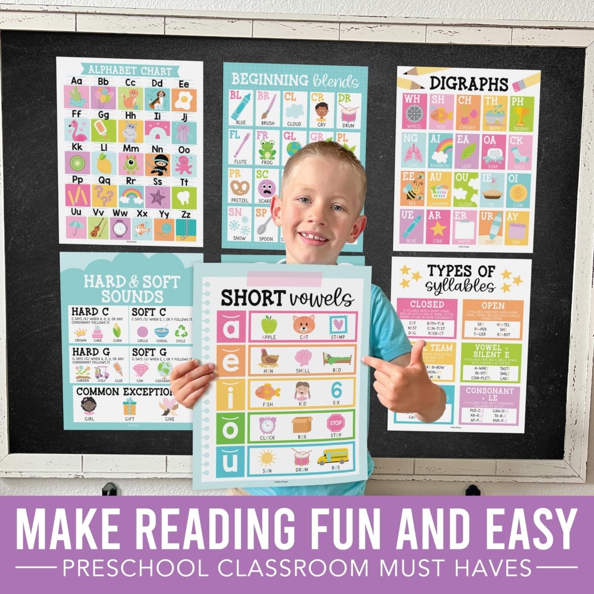 Phonics Foundations Kit: Colorful 9 Poster Pack