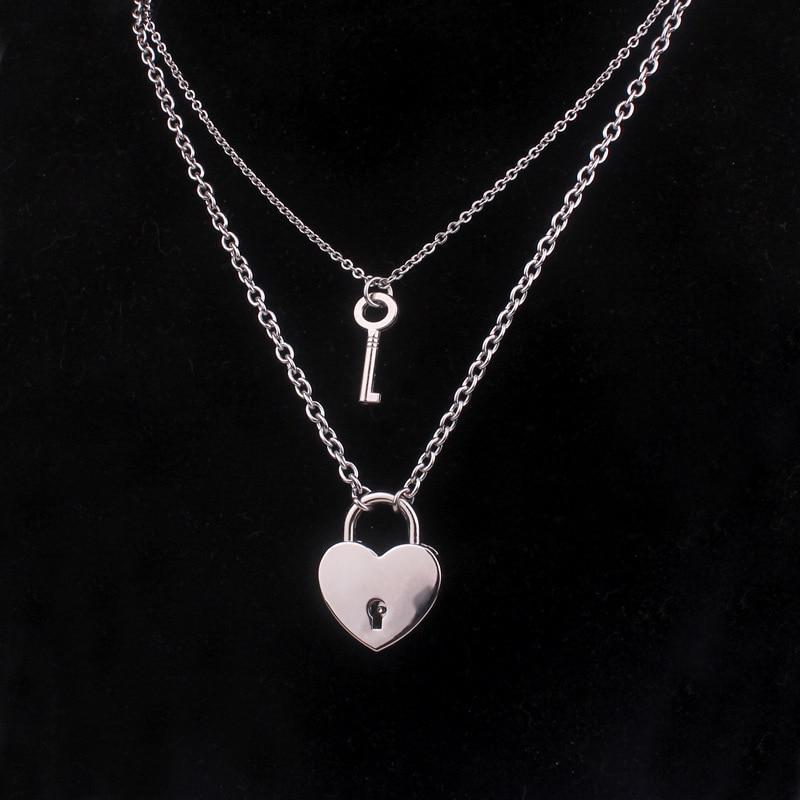 Heart Lock and Key Necklace