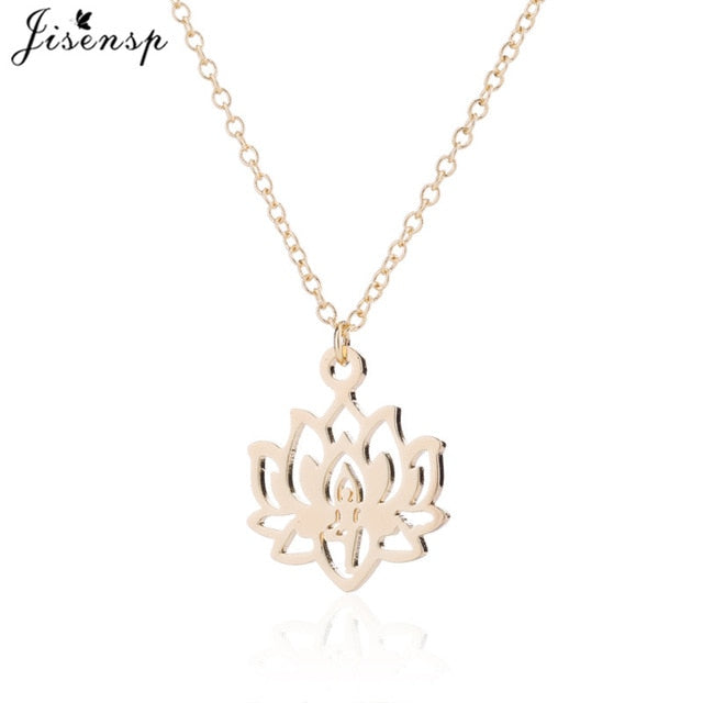 Lotus Flower Pendant Necklace